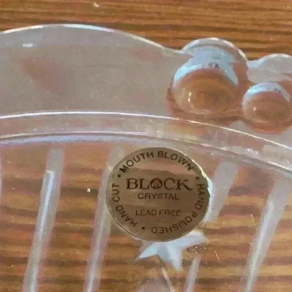 Block Crystal Christmas Day Serving Tray..Vintage - Picture 2 of 7